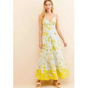 New Anthropologie Solenne Flounced Maxi Dress 8